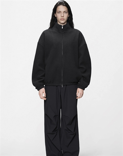 Rains - Fleece Zip Jakke - Black